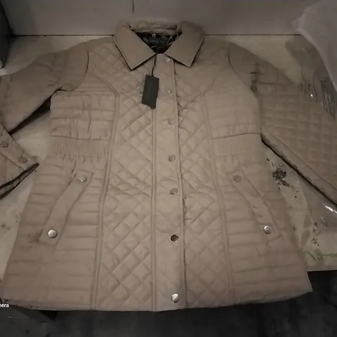 BOX OF 9 BRAND NEW RUTH LANSFORD BEIGE QUILTED COATS SIZE 12