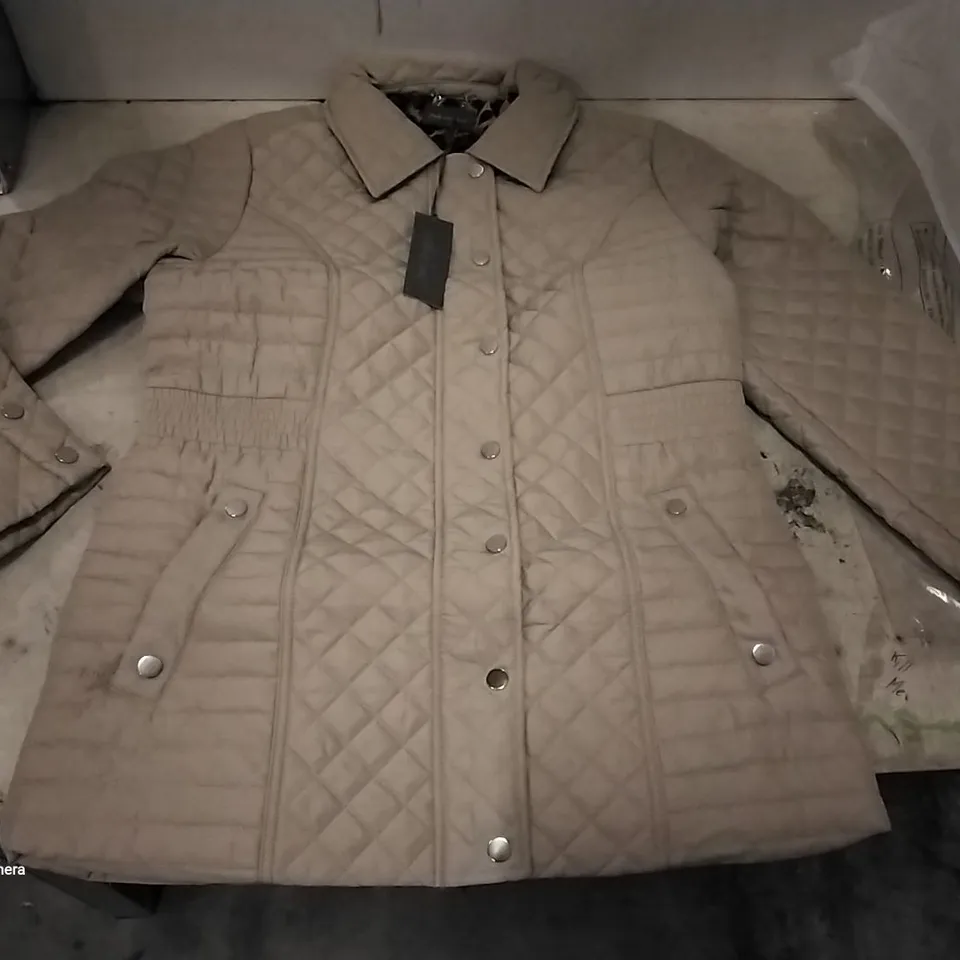 BOX OF 9 BRAND NEW RUTH LANSFORD BEIGE  QUILTED COATS SIZE 12