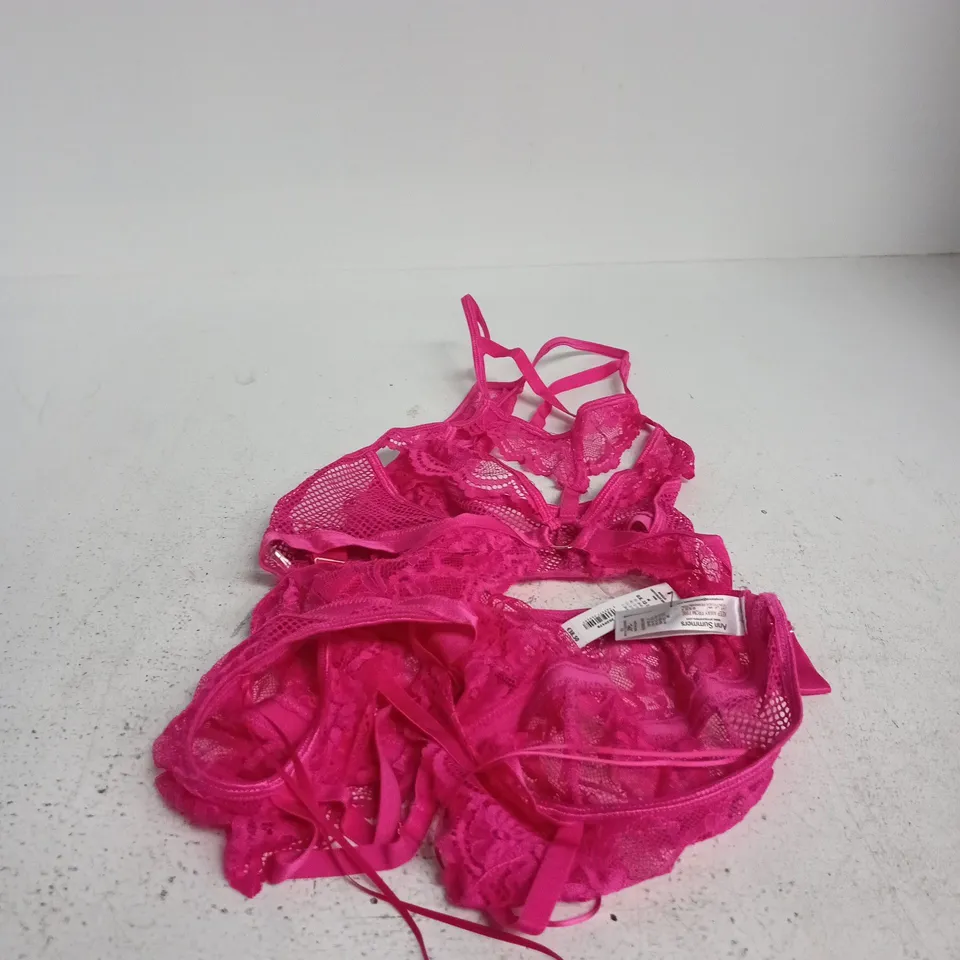 ANN SUMMERS ROSELLA CROTCHLESS BODYSUIT – PINK, UK 12-14