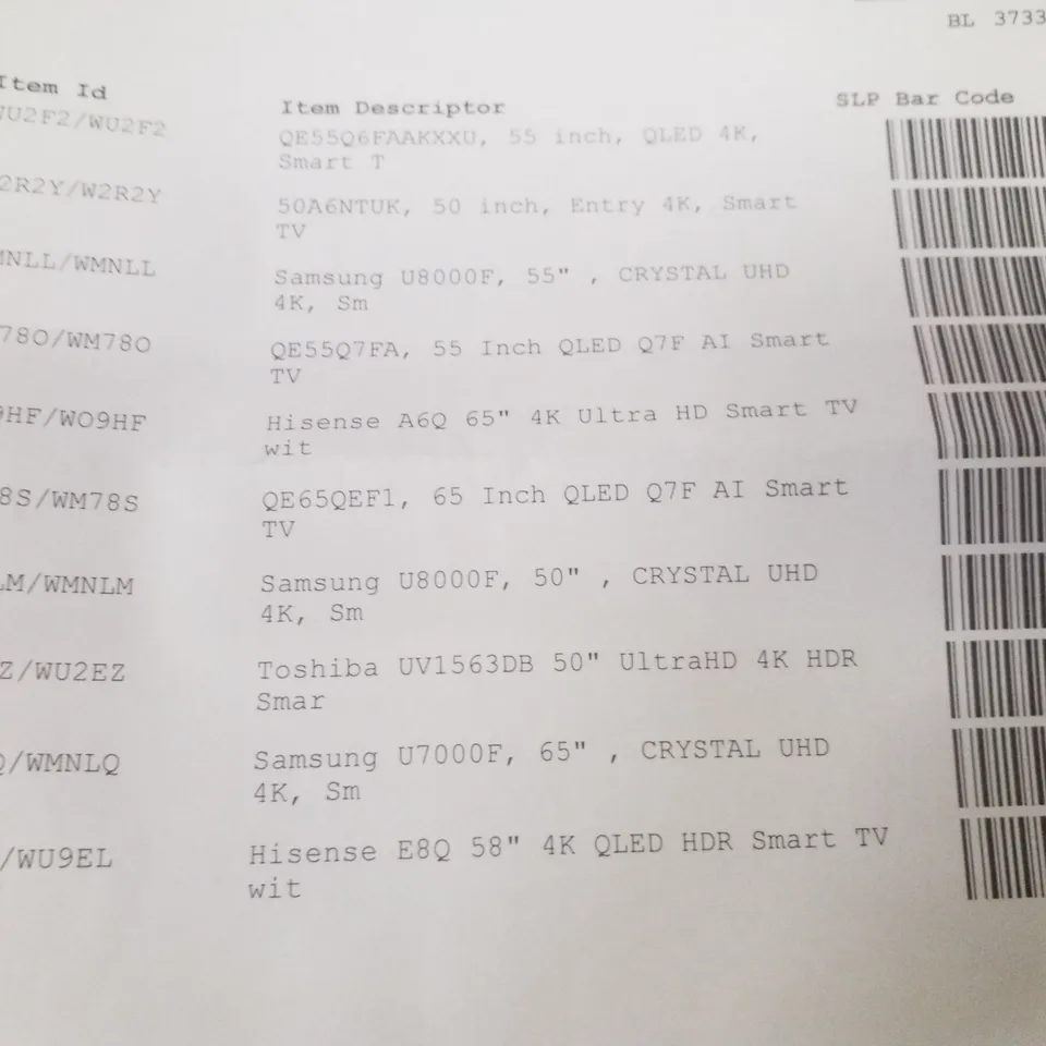 PALLET CONTAINING 10 DAMAGED TVS