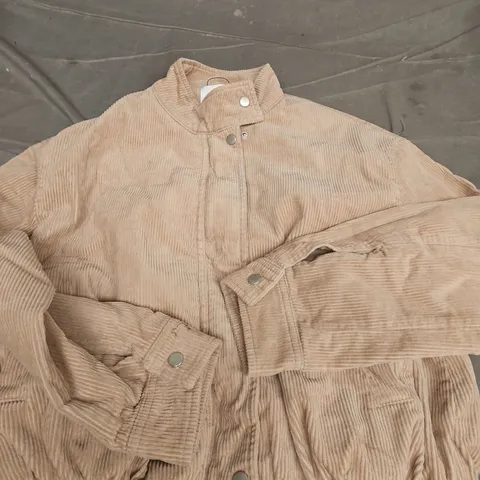 STRADIVARIUS CORDUROY JACKET – BEIGE – XS 