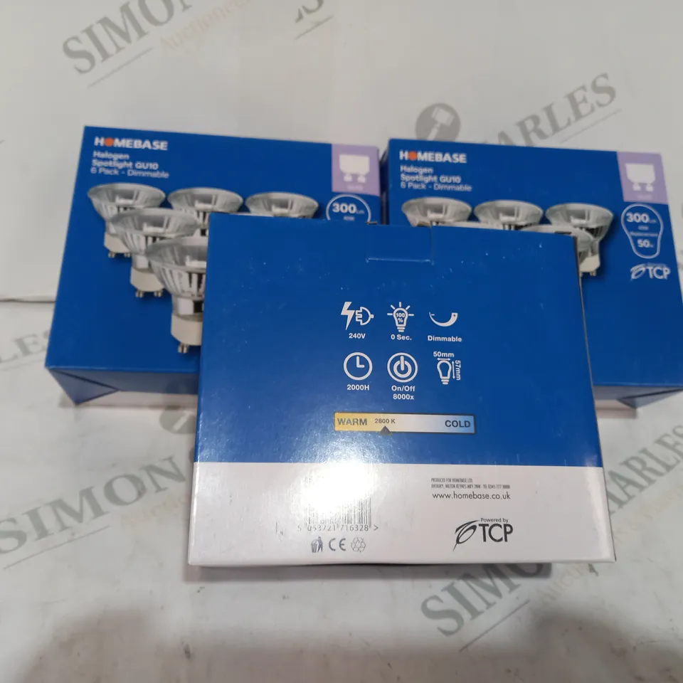 3 BOXES OF 6 PACK LED DIMMABLE SPOTLIGHTS