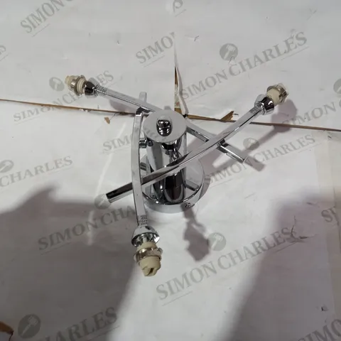 BOXED MORGAN POLISHED CHROME EFFECT 3 LIGHT SEMI FLUSH