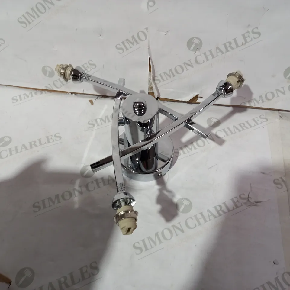BOXED MORGAN POLISHED CHROME EFFECT 3 LIGHT SEMI FLUSH
