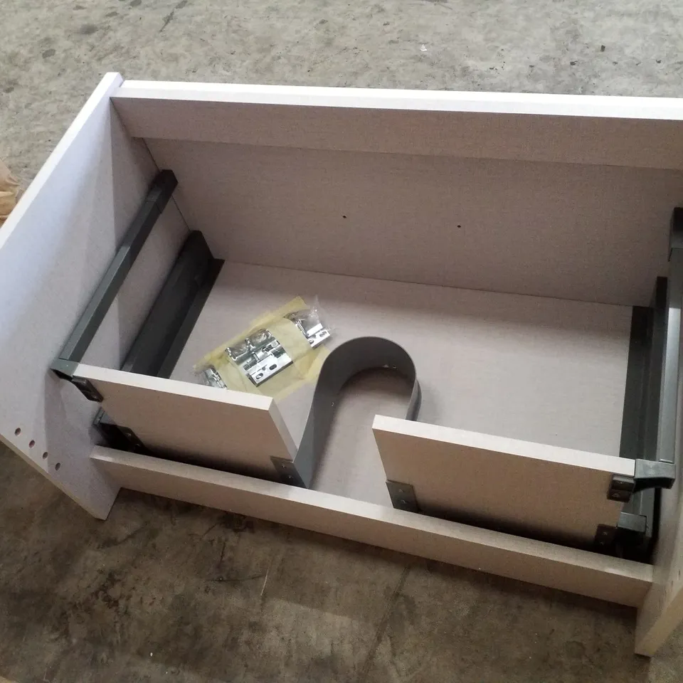 BOXED AS NEW CALYPSO CHELWORTH WALL HUNG VANITY UNIT IN CONTOUR GREY - 737X446X413MM