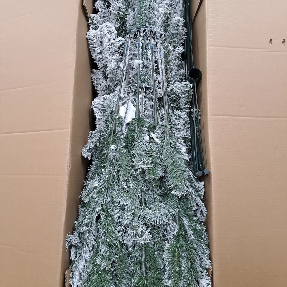 BOXED 8FT FLOCKED EMPEROR CHRISTMAS TREE - COLLECTION ONLY RRP £199.99