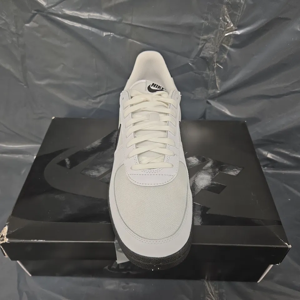 BOXED PAIR OF NIKE FIELD GENERAL LEATHER TRAINERS IN WHITE - UK 11