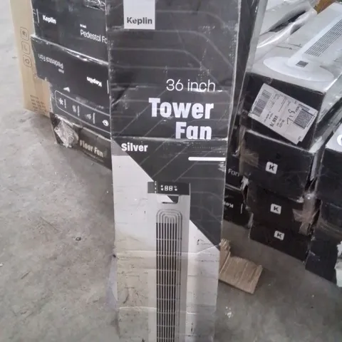 BOXED KEPLIN 36" TOWER FAN -SILVER-