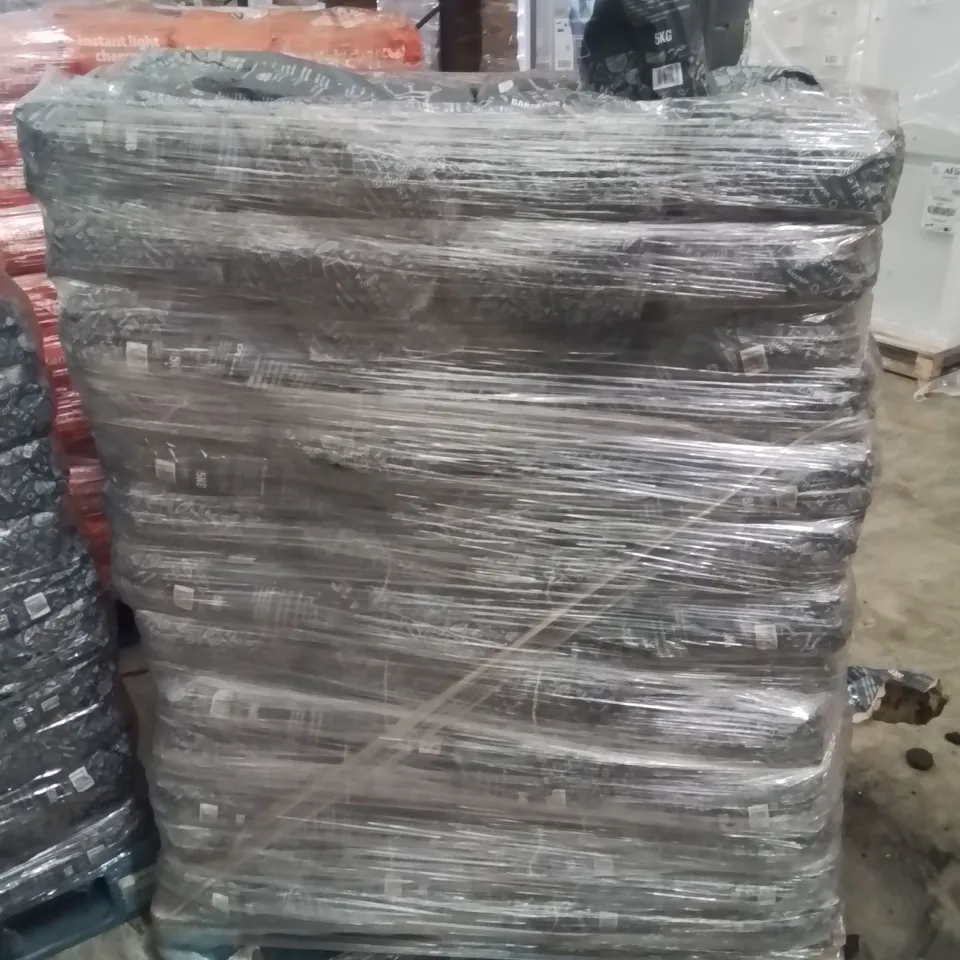 PALLET CONTAINING APPROXIMATELY 100 5KG BARBECUE BRIQUETTES (SOME DAMAGED)