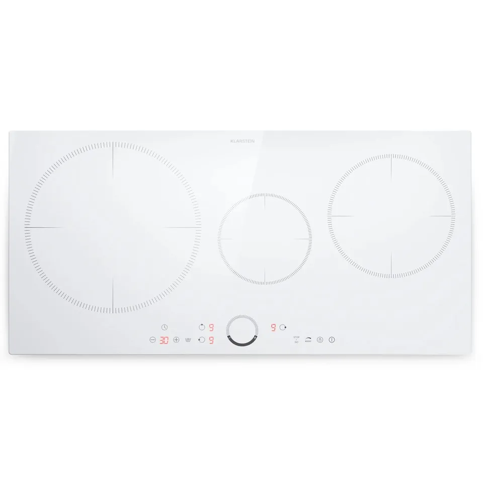 DELICATESSA 80CM 3 RING INDUCTION HOB WHITE