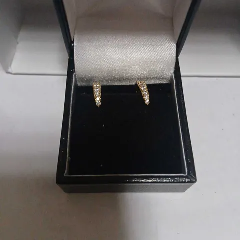 DIAMONIQUE 0.5CT TW PAVE HOOP EARRINGS STERLING SILVER 