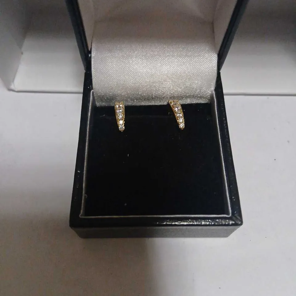 DIAMONIQUE 0.5CT TW PAVE HOOP EARRINGS STERLING SILVER 