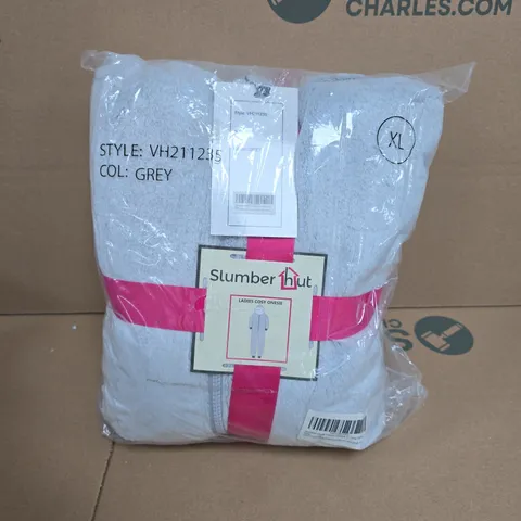 SLUMBER HUT LADIES COSY ONESIE β GREY, UK XL