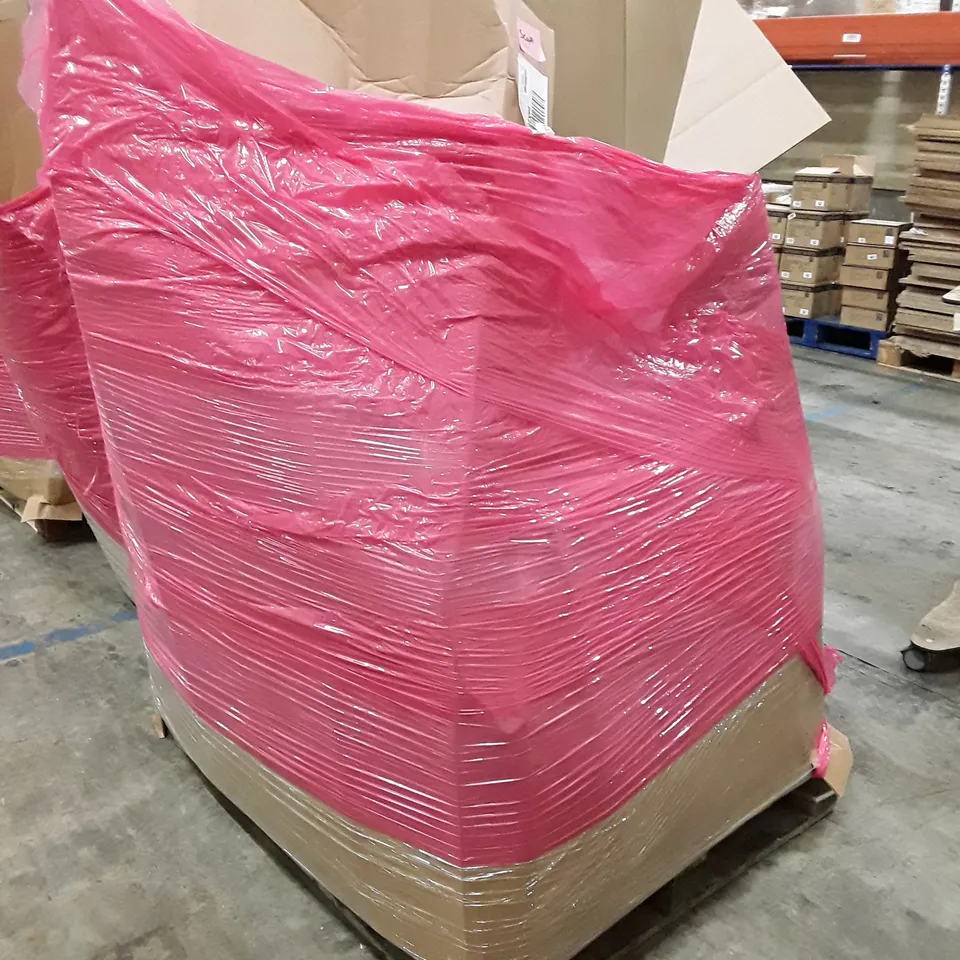 PALLET OF ASSORTED PRODUCTS INCLUDING OFFICE CHAIR, CONVECTOR HEATER, TOILET SEAT, SHOE RACK, DART BOARD