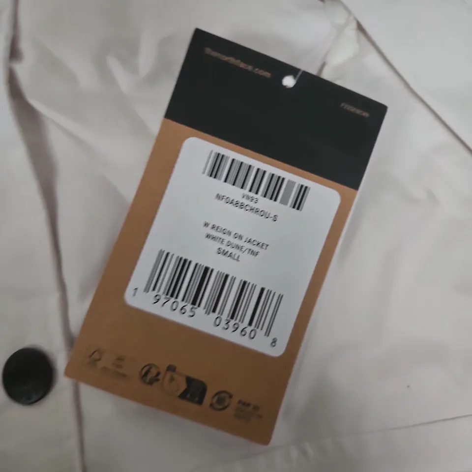 THE NORTH FACE WOMEN'S WHITE JACKET WITH BLACK YOKE – SIZE S