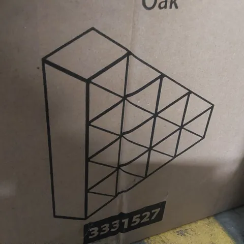 BOXED 128CM H X 128CM W CUBE BOOKCASE - OAK EFFECT (1 BOX)