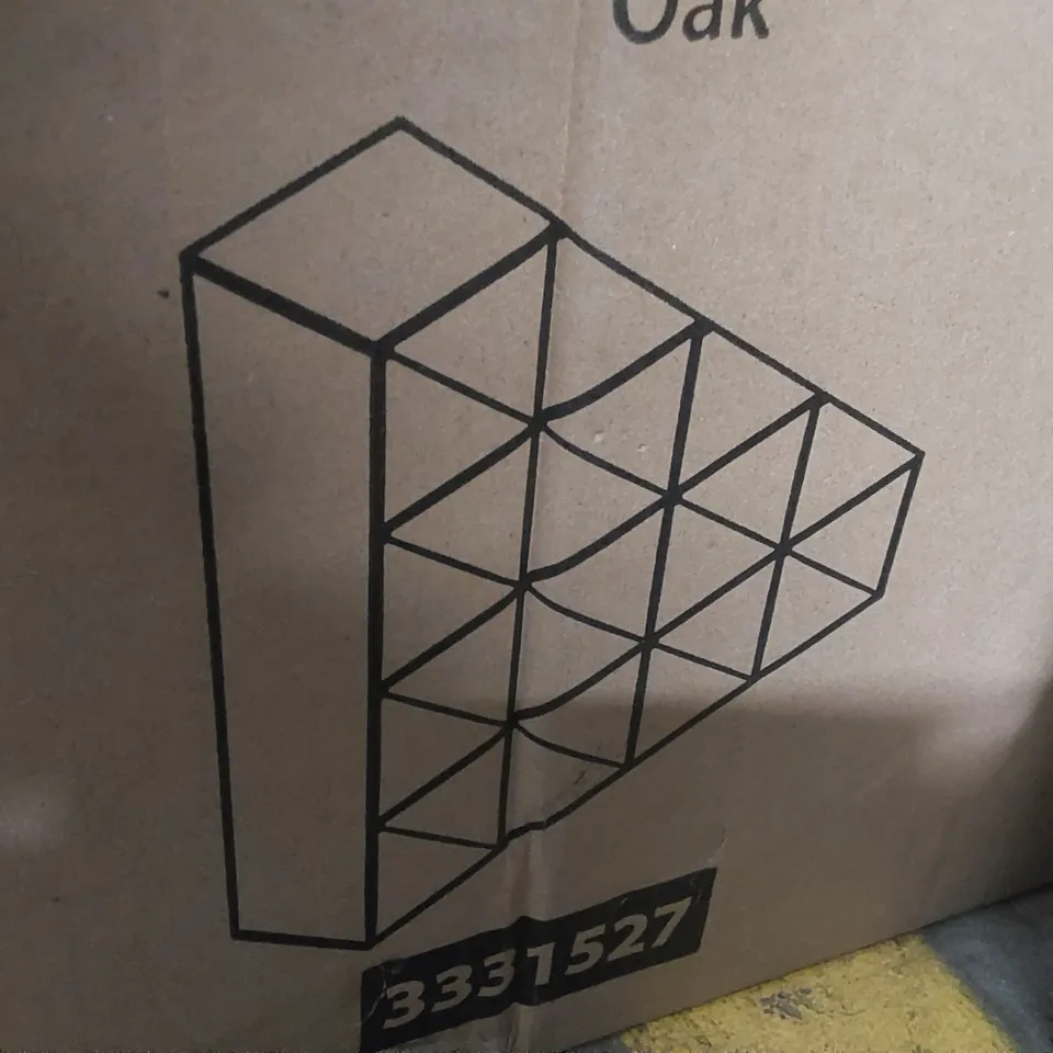 BOXED 128CM H X 128CM W CUBE BOOKCASE - OAK EFFECT (1 BOX)