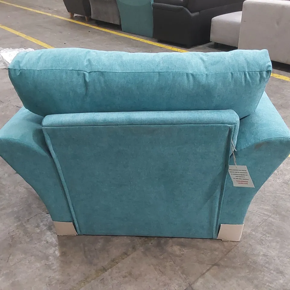 DURY FABRIC ARMCHAIR - TEAL  RRP £449