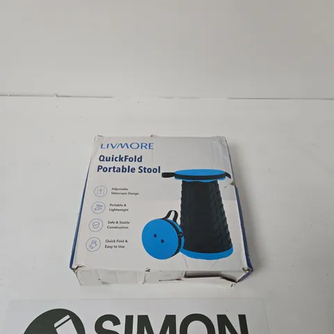 LIVMORE QUICKFOLD PORTABLE STOOL – BOXED