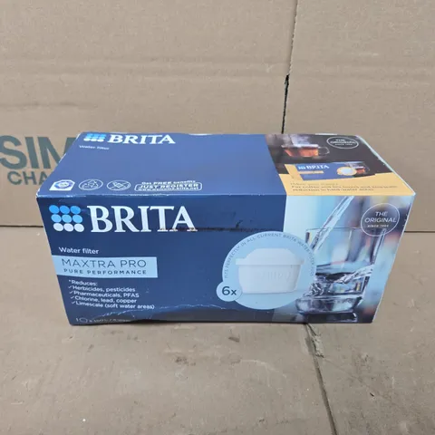 BOXED SET OF 6 BRITA MAXTRA PRO WATER FILTERS