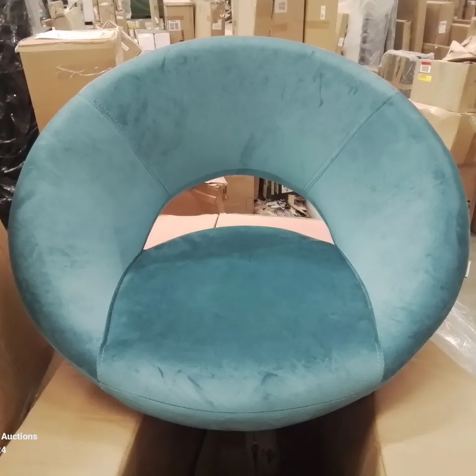 BOXED TURQUOISE OPEN BACK STYLISH SIDE CHAIR