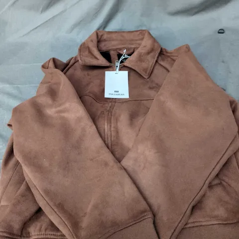 PULL&BEAR BROWN ZIP-UP JACKET – SIZE S 