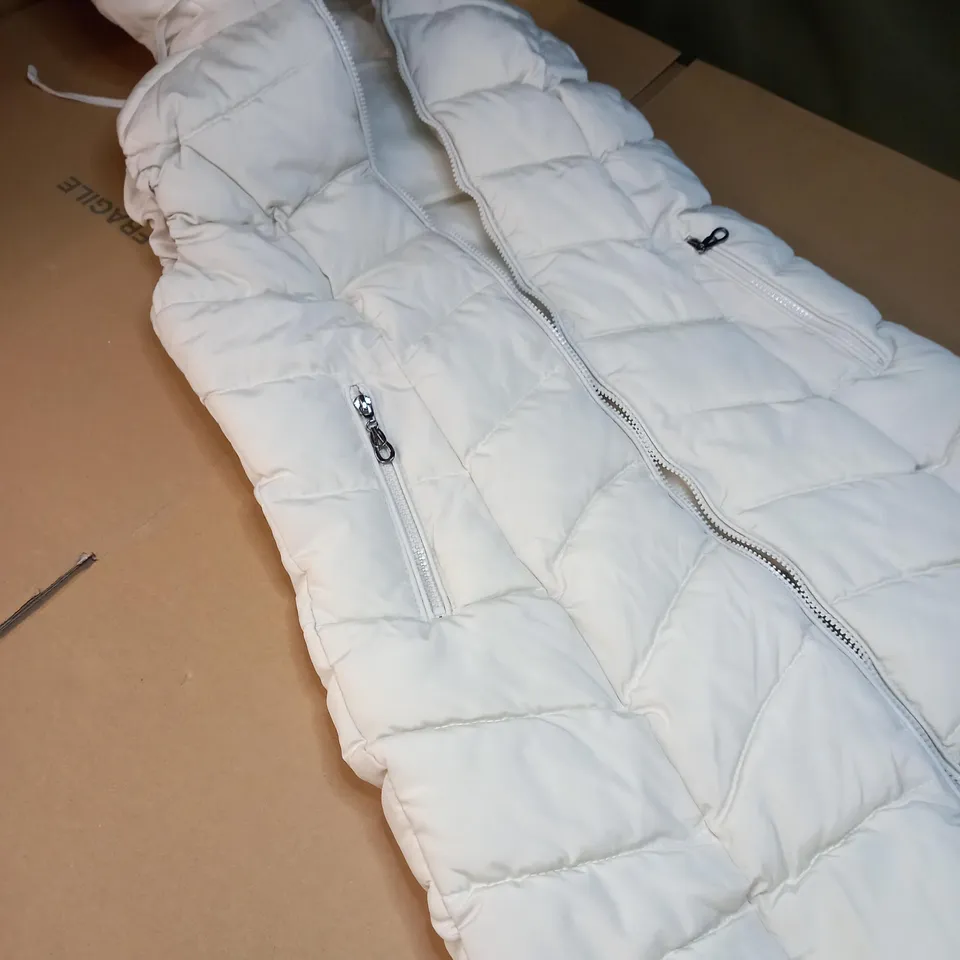DESIGNER CREAM PADDED/HOODED GILET