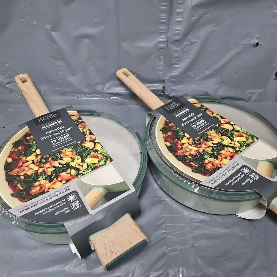 PAIR OF RIVERSIDE 28CM NON-STICK SAUTE PANS