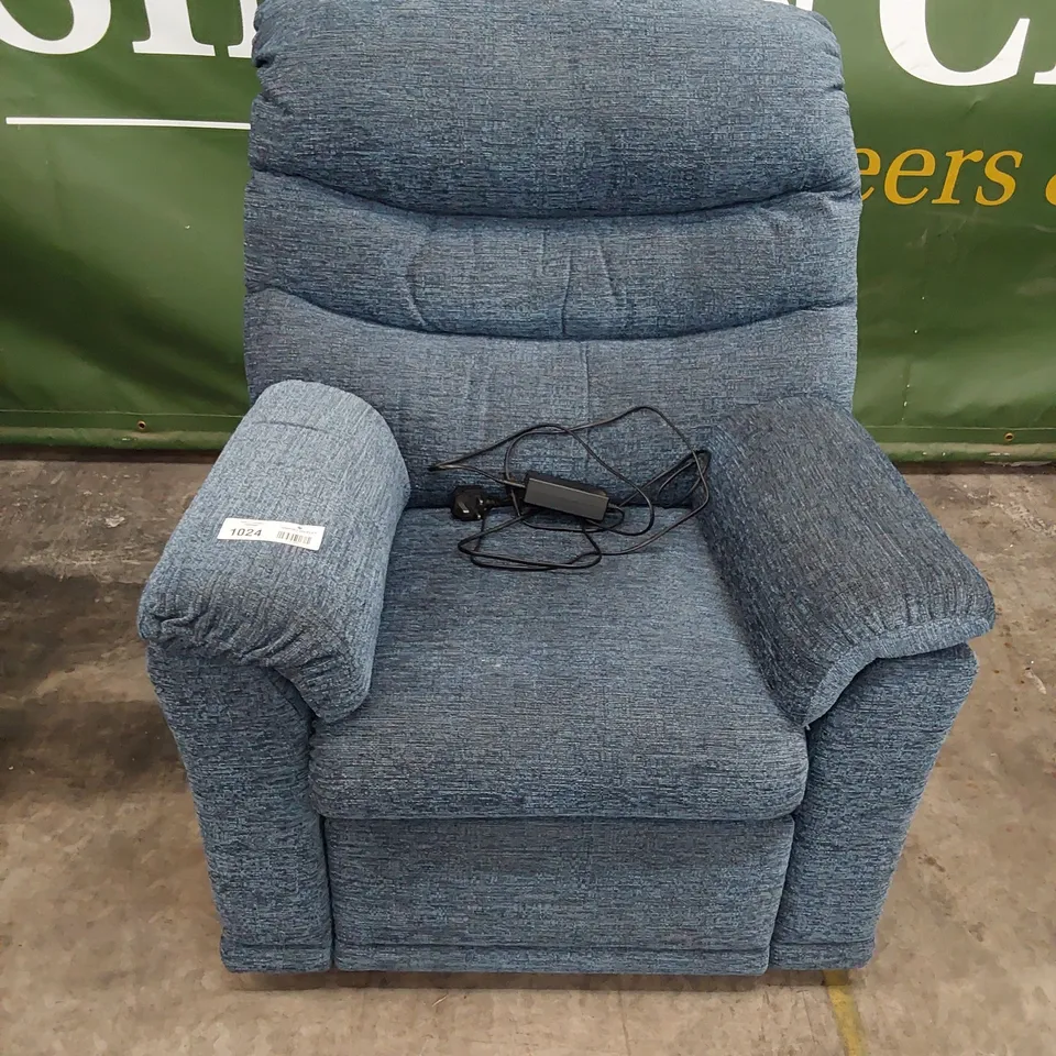 QUALITY BRITISH DESIGNER G PLAN MALVERN POWER RECLINING EASY CHAIR REEF MIDNIGHT FABRIC 
