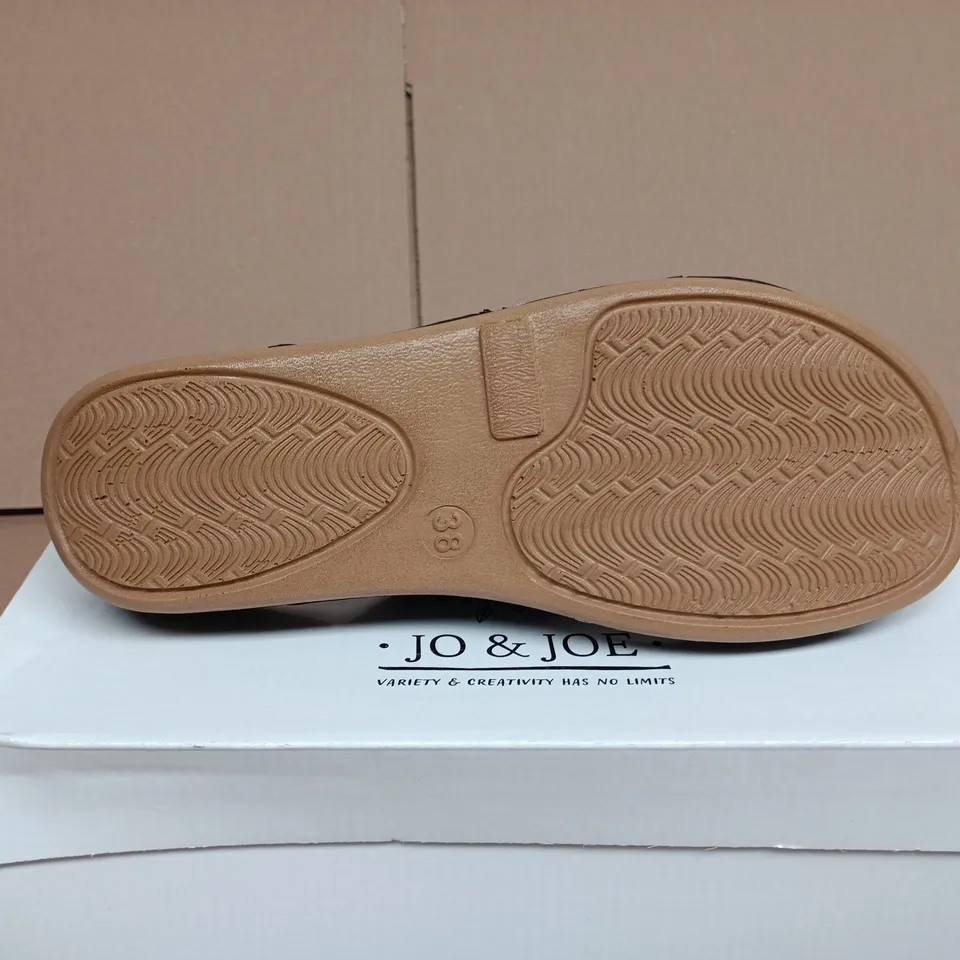 JO & JOE CUBA SANDALS BLACK SIZE EU 38 UK 5 BOXED