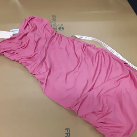 OH POLLY RUCHED MINI DRESS IN PINK - 10