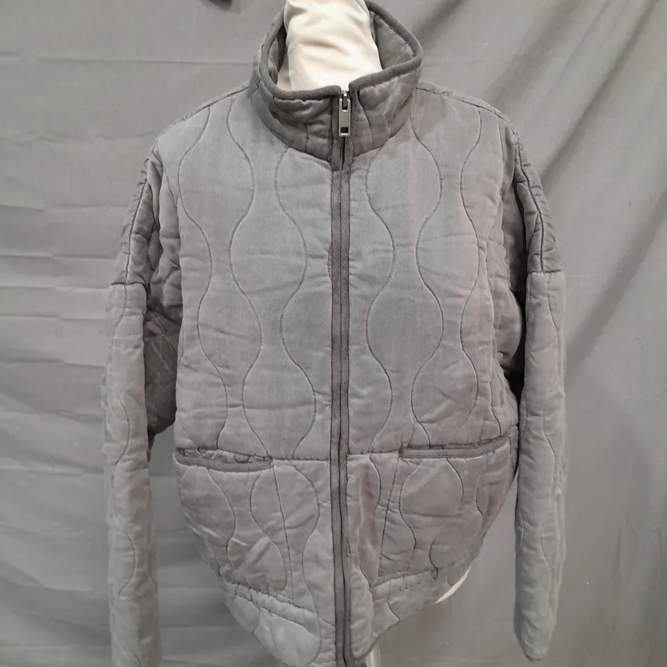 ZARA PADDED JACKET GREY SIZE MEDIUM