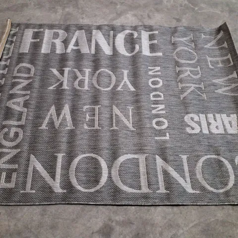 BRAND NEW PACO HOME COUNTRY 675 AREA RUG IN GREY - 120X170CM