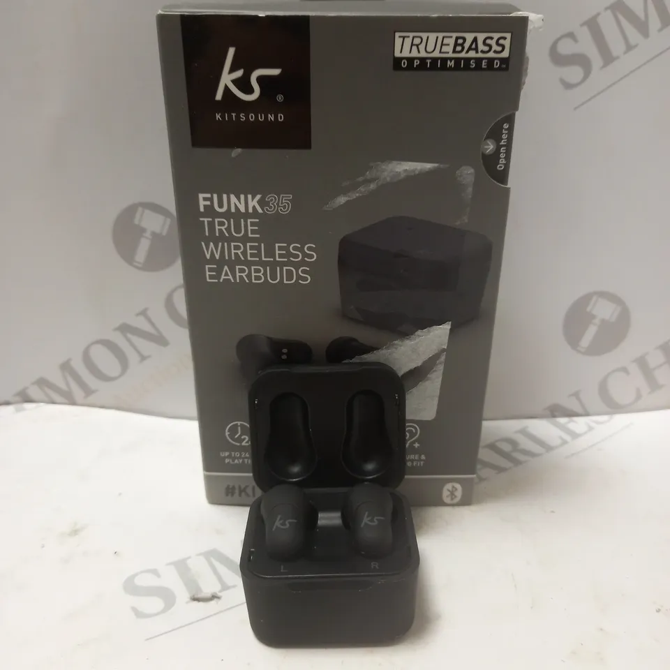 BOX OF 2  KITSOUND FUNK 35 WIRELESS EARBUDS