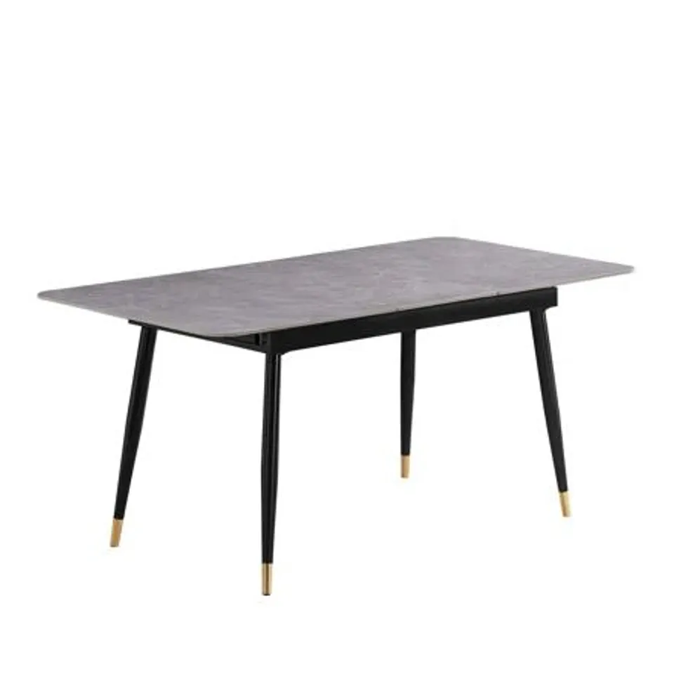 BOXED EXTENDABLE STONE DINING TABLE