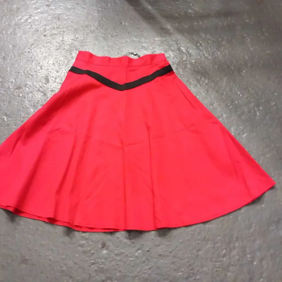 APPROXIMATELY 6 BANNED ROCKABILLY RED SKIRTS IN ASSORTED SIZES
