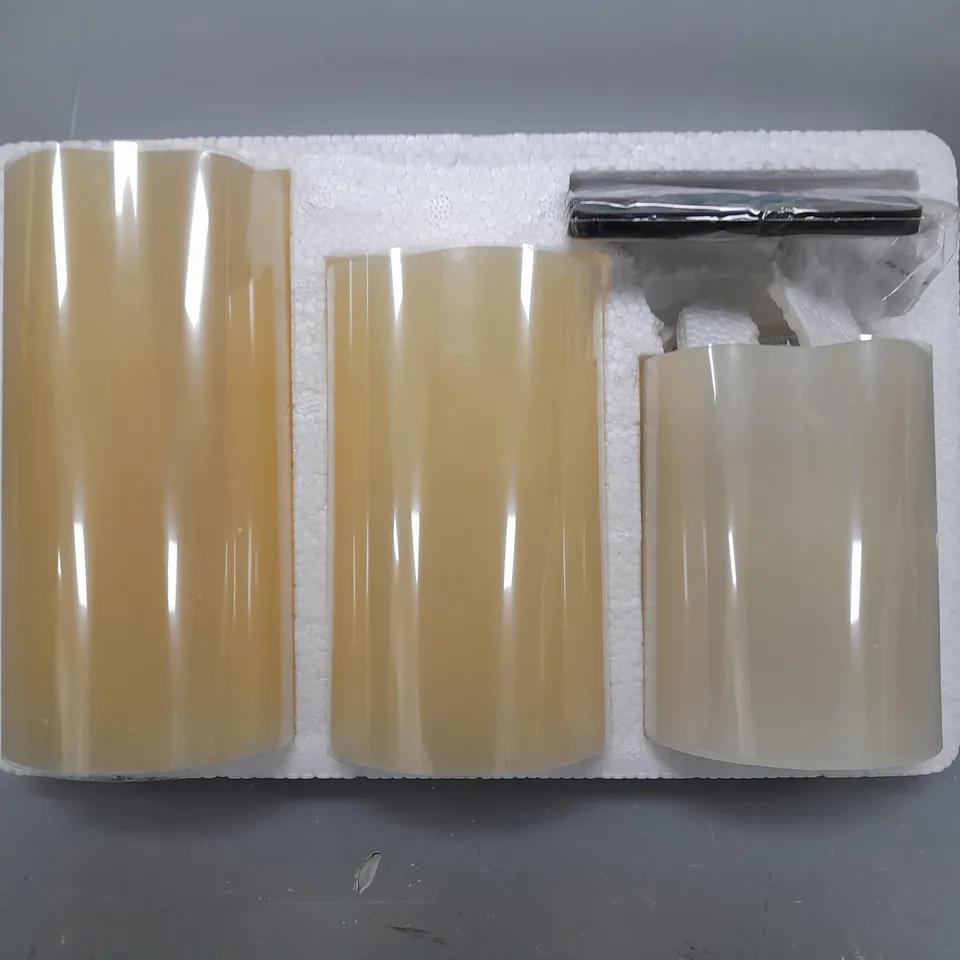 LUXFORM SET OF 3 COLOUR CHANGE FLAMELESS CANDLES