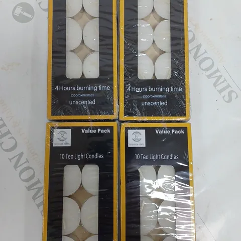 BOX OF 40 UNSCENTED TEA LIGHT CANDLES