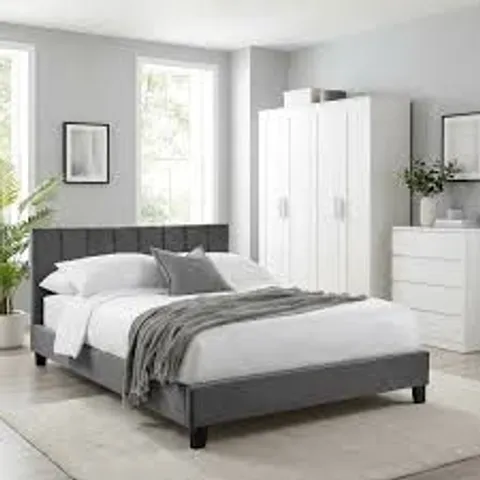 BOXED JULIAN BOWEN ROSA BED 150cm IN A BOX - GREY (1 BOX)