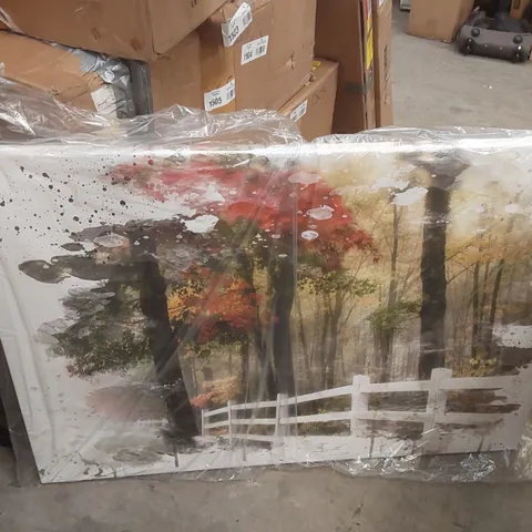 BAGGED AUTUMNAL FOREST WRAPPED CANVAS