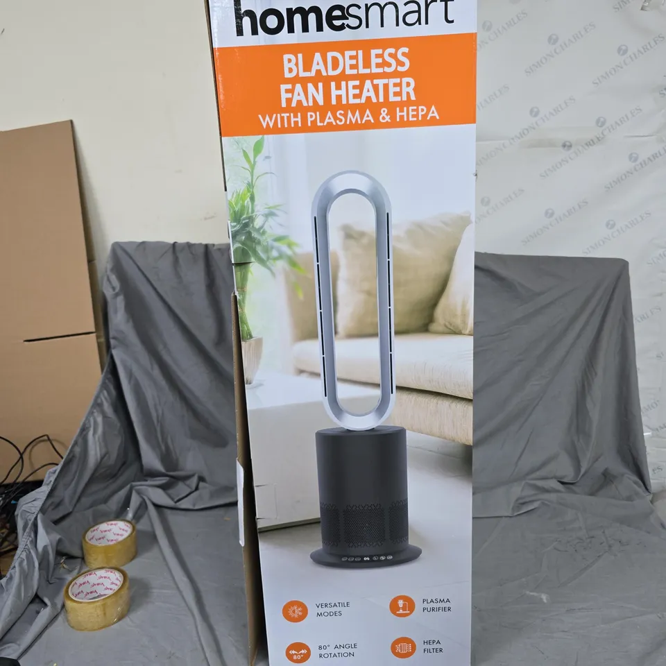 HOMESMART BLADELESS FAN HEATER WITH PLASMA & HEPA – BOXED