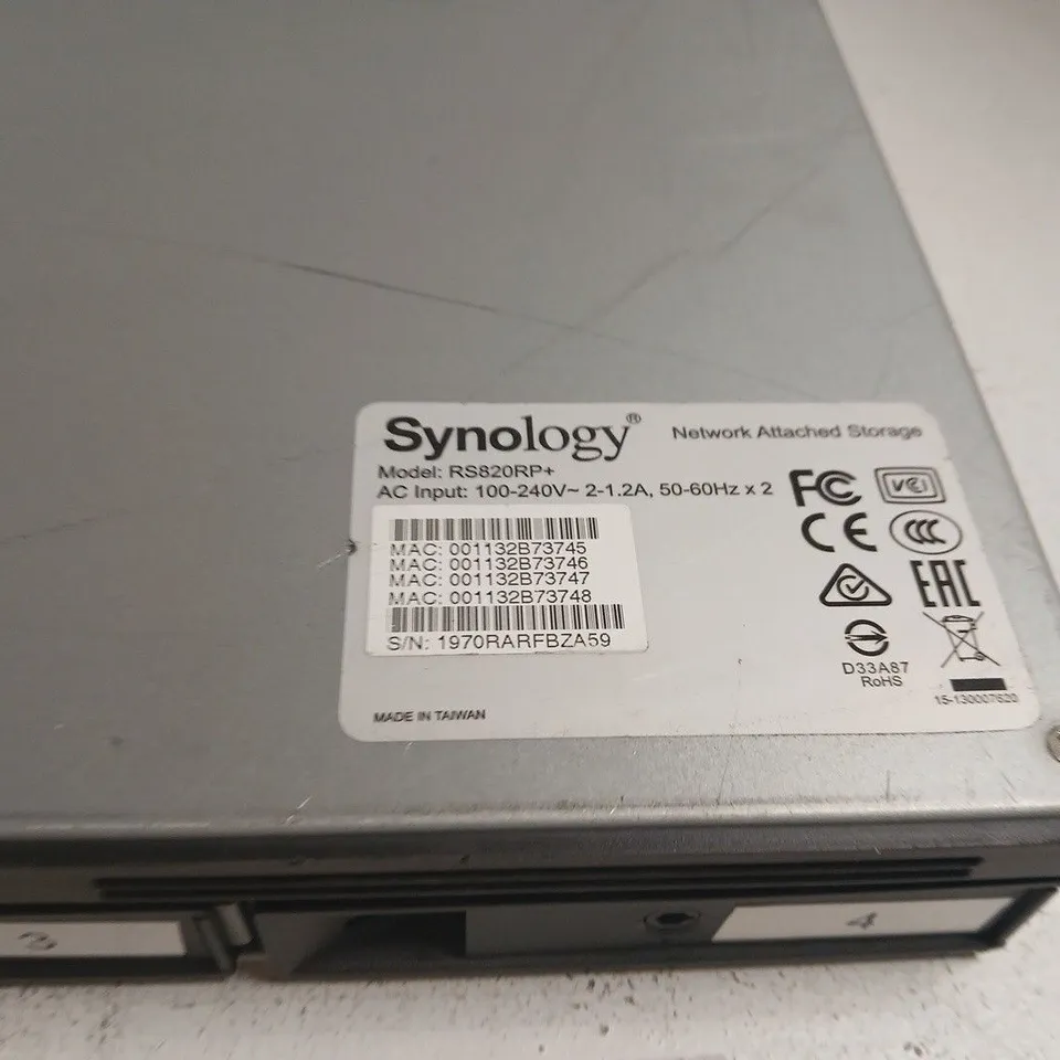 SYNOLOGY RS820RP+ NAS