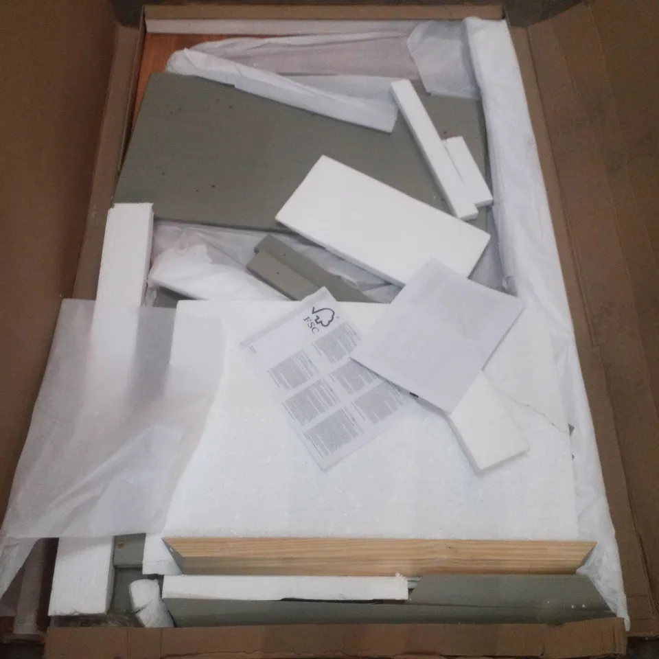 BOXED DINING TABLE 90×140×75CM GREY/NATURAL 