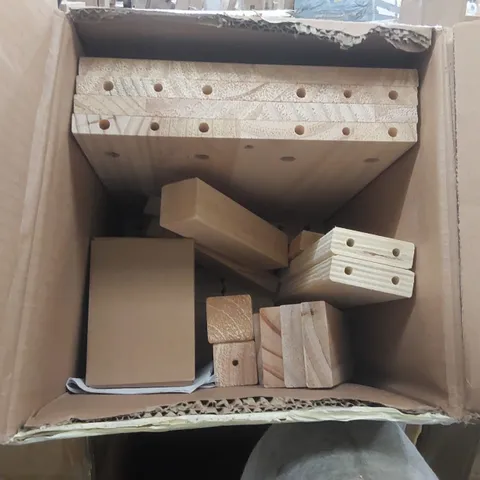 BOXED BED FRAME SOLID WOOD - SIZE UNSPECIFIED 