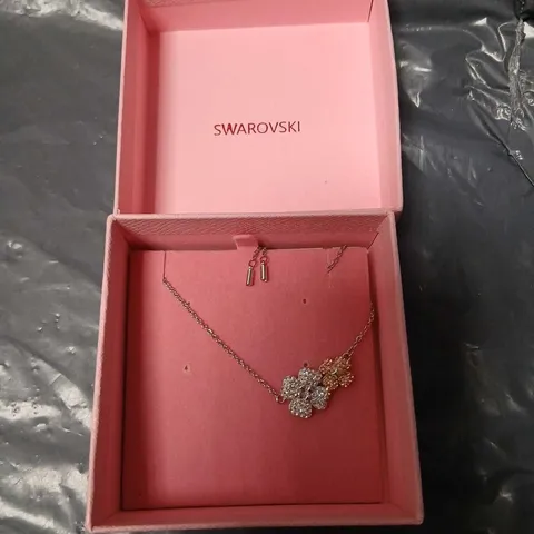 SWAROVSKI CRYSTAL FLOWER NECKLACE – PINK PRESENTATION BOX