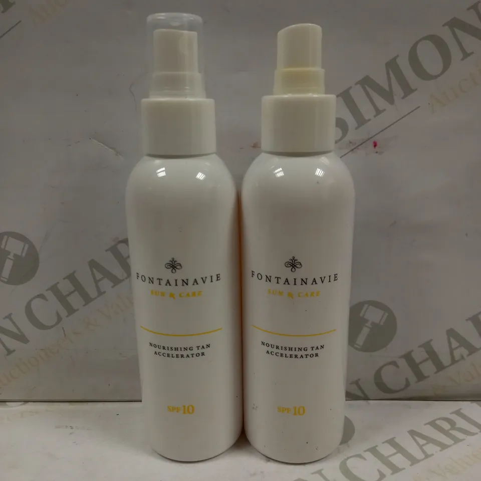 SET OF 2 FONTAINAVIE SUN & CARE NOURISHING TAN ACCELERATOR - SPF 10 2 X 150ML
