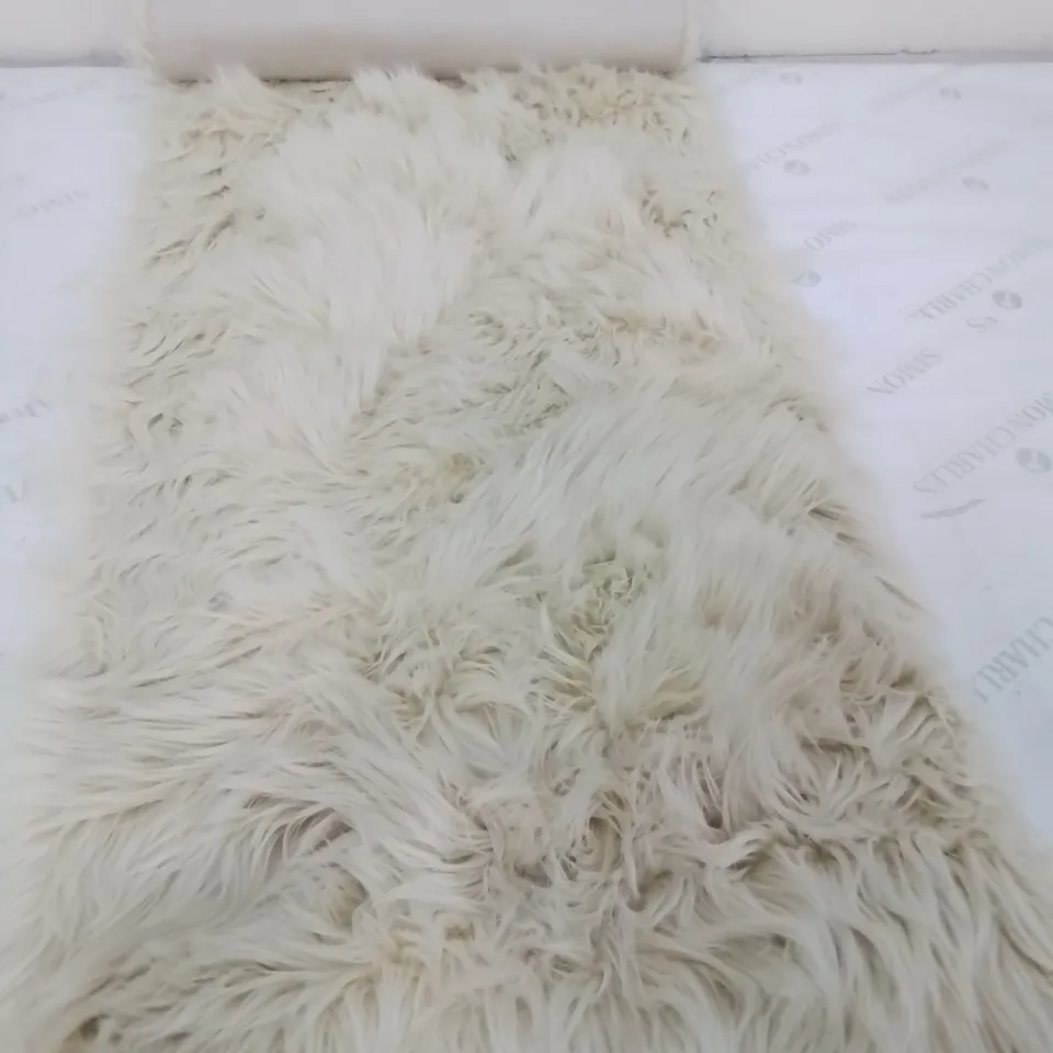 BRAND NEW PACO HOME 960 PLAYA 50X150CM CREAM SHAGGY RUG