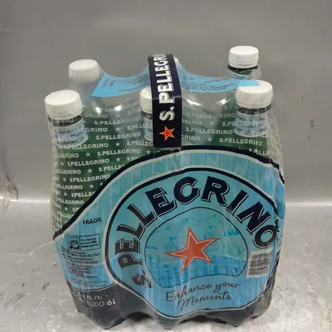 6 S.PELLEGRINO SPARKLING WATER BOTTLES (6X1L) - COLLECTION ONLY