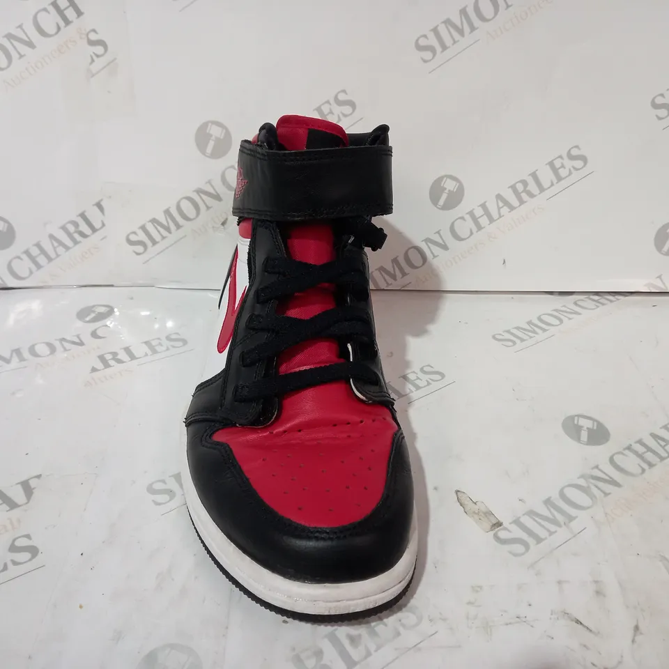PAIR OF NIKE AIR JORDAN SHOES IN BLACK/RED/WHITE UK SIZE 7.5