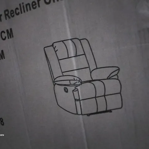 BOXED MANUAL LEATHER MATCH MANUAL RECLINER LOXLEY CREAM